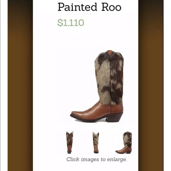 J.B. Hill Painted Roo Boots Calf Top Brown Leather - Picture 12 of 12